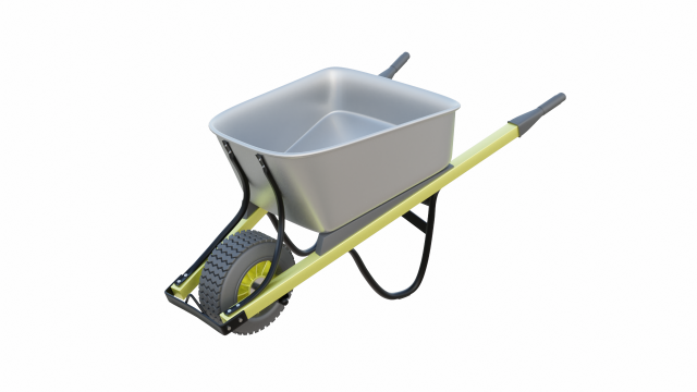wheelbarrow 3D 模型 .c4d .max .obj .3ds .fbx .stl .blend 