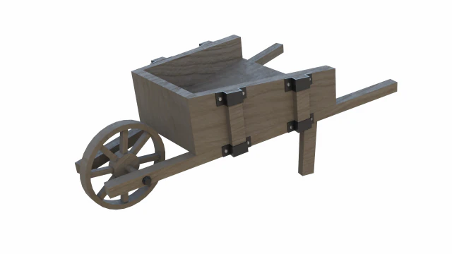garden wheelbarrow 3D Model .c4d .max .obj .3ds .fbx .stl .blend