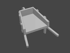 garden wheelbarrow 3D Модель