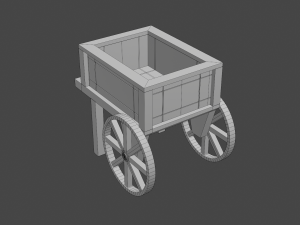 planter cart 3D 模型
