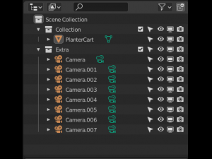 planter cart 3D 模型