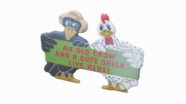 old crow cute chick decoration Modello 3D .c4d .max .obj .3ds .fbx .stl .blend 