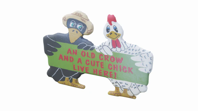 old crow cute chick decoration 3D Model .c4d .max .obj .3ds .fbx .stl .blend 