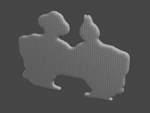 old crow cute chick decoration Modello 3D