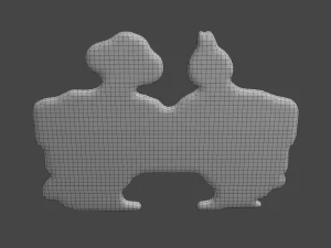 old crow cute chick decoration 3D Model