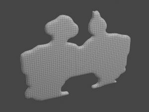 old crow cute chick decoration Modello 3D