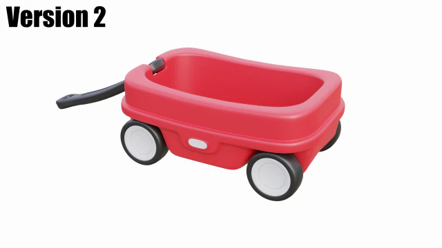kids wagon version 2 3D Model .c4d .max .obj .3ds .fbx .stl .blend 