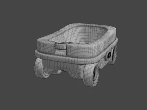 kids wagon version 2 3D Model
