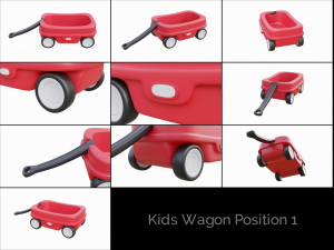 kids wagon collection Modelo 3D