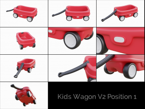 kids wagon collection Modelo 3D