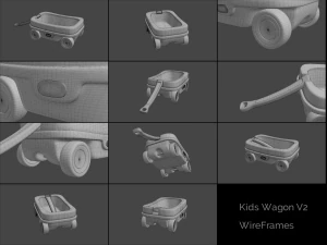 kids wagon collection 3D Model