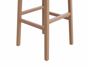 kare ahşap tabure 3D Model