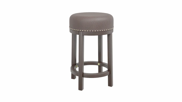 leather stool 3D Model .c4d .max .obj .3ds .fbx .stl .blend 