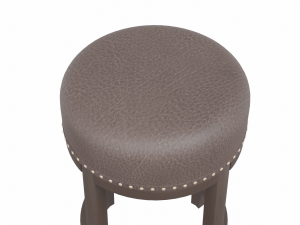 leather stool Modello 3D
