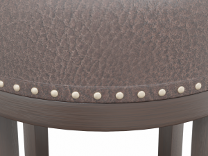 leather stool Modello 3D