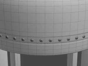 leather stool 3D Model