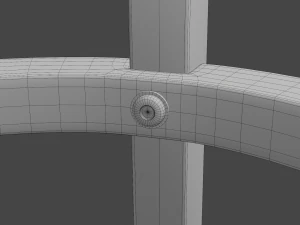 leather stool 3D Model