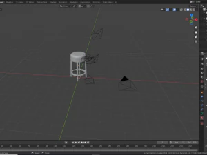 leather stool 3D Model
