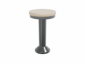 wooden seat counter stool 3D Model