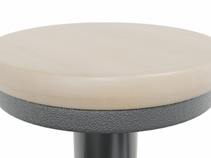 wooden seat counter stool 3D-Modell