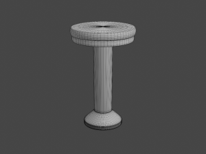 wooden seat counter stool 3D-Modell