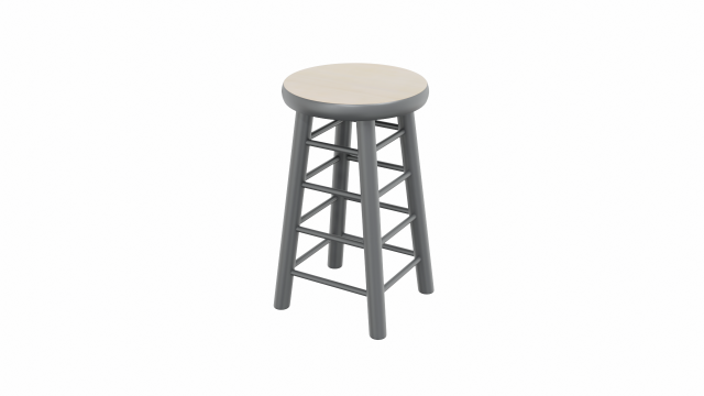 wooden bar stool 3D 모델 .c4d .max .obj .3ds .fbx .stl .blend 
