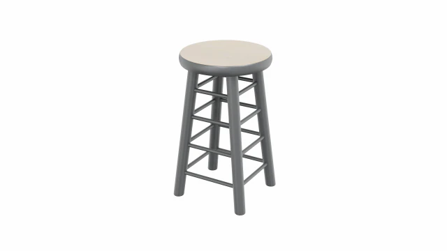 wooden bar stool 3D Model .c4d .max .obj .3ds .fbx .stl .blend