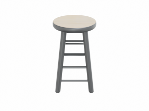 wooden bar stool 3D 모델