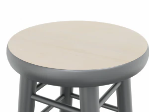 wooden bar stool 3D Model