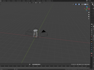 wooden bar stool 3D 모델