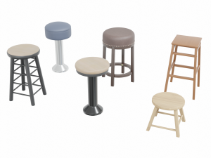 stool collection 3D Model