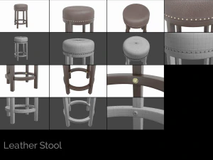 colecci&oacute;n de taburetes Modelo 3D