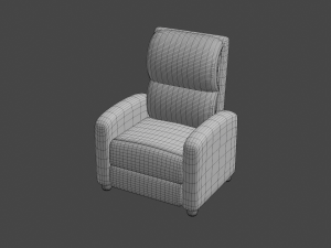 leather recliner chair Modelo 3D