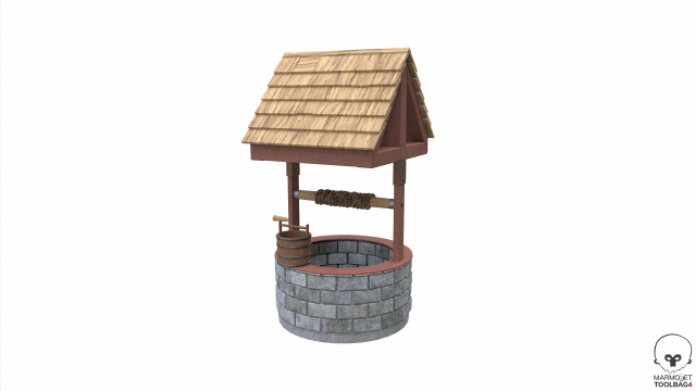 water well 3D 모델 .c4d .max .obj .3ds .fbx .stl .blend 