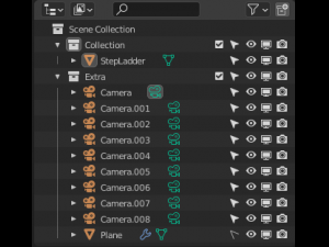 step ladder 3D 模型