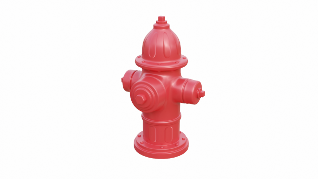 Fire hydrant high detail 3D Model .c4d .max .obj .3ds .fbx .stl .blend 