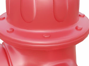 Alto dettaglio dell'idrante antincendio Modello 3D