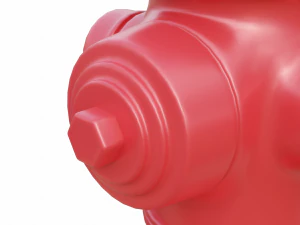 Alto dettaglio dell'idrante antincendio Modello 3D
