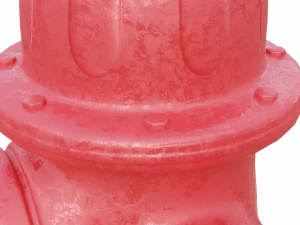 Alto dettaglio dell'idrante antincendio Modello 3D