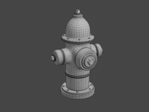 Alto dettaglio dell'idrante antincendio Modello 3D