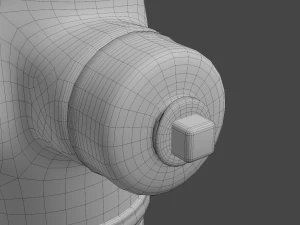 Alto dettaglio dell'idrante antincendio Modello 3D