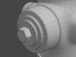 Alto dettaglio dell'idrante antincendio Modello 3D