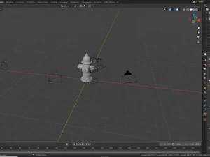 Alto dettaglio dell'idrante antincendio Modello 3D