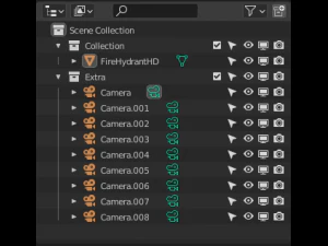 Alto dettaglio dell'idrante antincendio Modello 3D