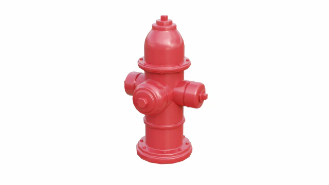 fire hydrant low detail 3D Model .c4d .max .obj .3ds .fbx .stl .blend 
