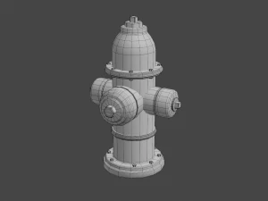 fire hydrant low detail 3D Model