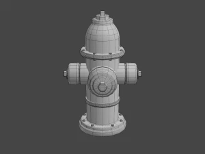 fire hydrant low detail 3D Model