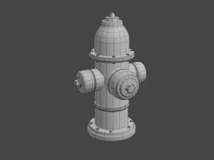 fire hydrant low detail 3D Model