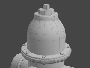fire hydrant low detail 3D Model