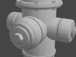 fire hydrant low detail Modelo 3D